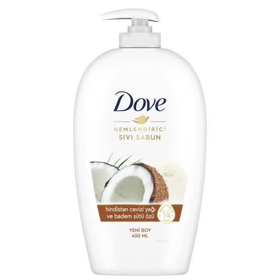 DOVEDOVE HİNDİSTAN CEVİZİ YAĞI VE BADEM SÜTÜ ÖZÜ SIVI SABUN 450 ML