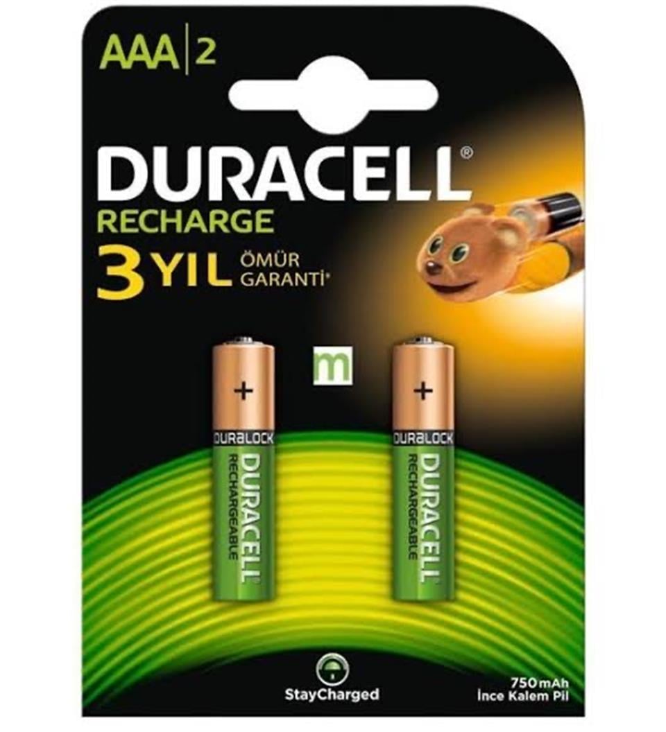 DURACEL ŞARJLI .AAA 2Lİ 750MAH PİL