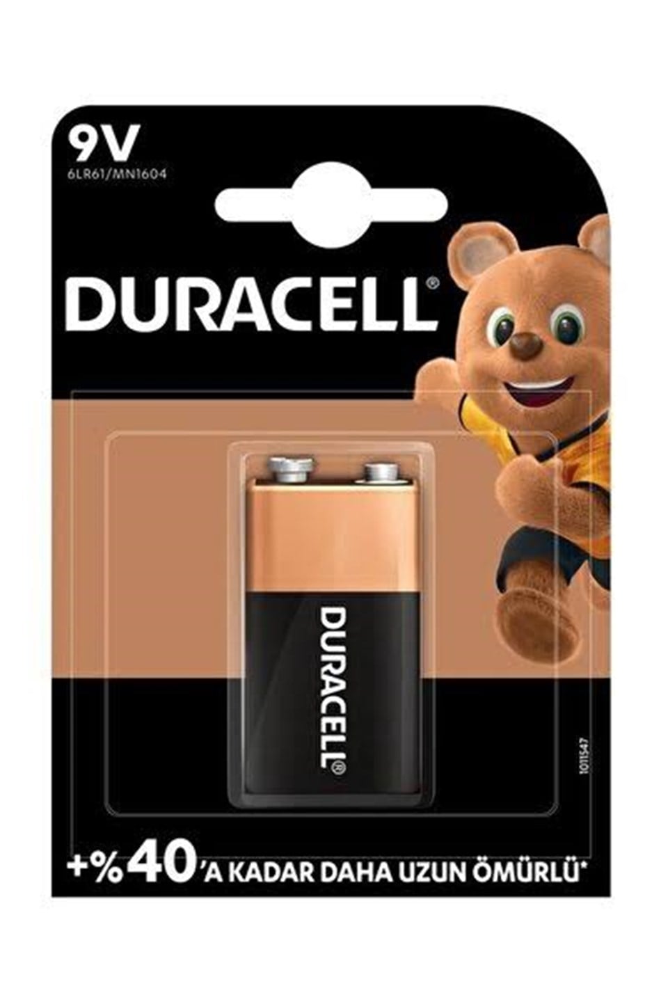 DURACELL ALKALİN 9 VOLT PİL 6LR61/MN1604