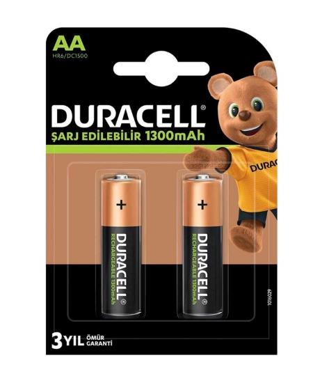 DURACELLDURACEL ŞARJLI  AA 2Lİ 1300MAH PİL