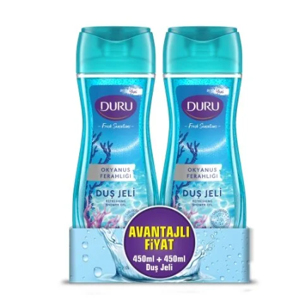 DURUDURU FRESH SENSATİONS OKYANUS FERAHLIĞI DUŞ JELİ 450 ML + 450 ML AVANTAJLI FİYAT