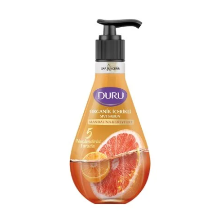 DURUDURU ORGANİK İÇERİKLİ MANDALİNA & GREYFURT SIVI SABUN 500 ML