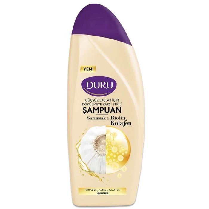 DURUDURU SARIMSAK & BİOTİN & KOLAJEN DÖKÜLMEYE KARŞI ETKİLİ ŞAMPUAN 700 ML