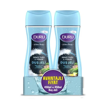 DURUDURU WELLNESS THERAPY DENİZ TUZU & YOSUN DUŞ JELİ 450 ML + 450 ML AVANTAJLI FİYAT
