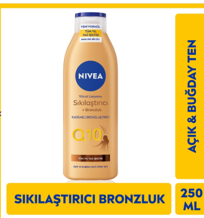 El ve Vücut BakımıNİVEANİVEA Q10 SIKILAŞTIRICI VE BRONZLAŞTIRICI VÜCUT BAKIM LOSYONU 250 ML