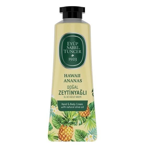 EYÜP SABRİ TÜNCEREYÜP SABRİ TUNCER DOĞAL ZEYTİNYAĞLI HAWAİ ANANAS EL VE VÜCUT KREMİ 50 ML