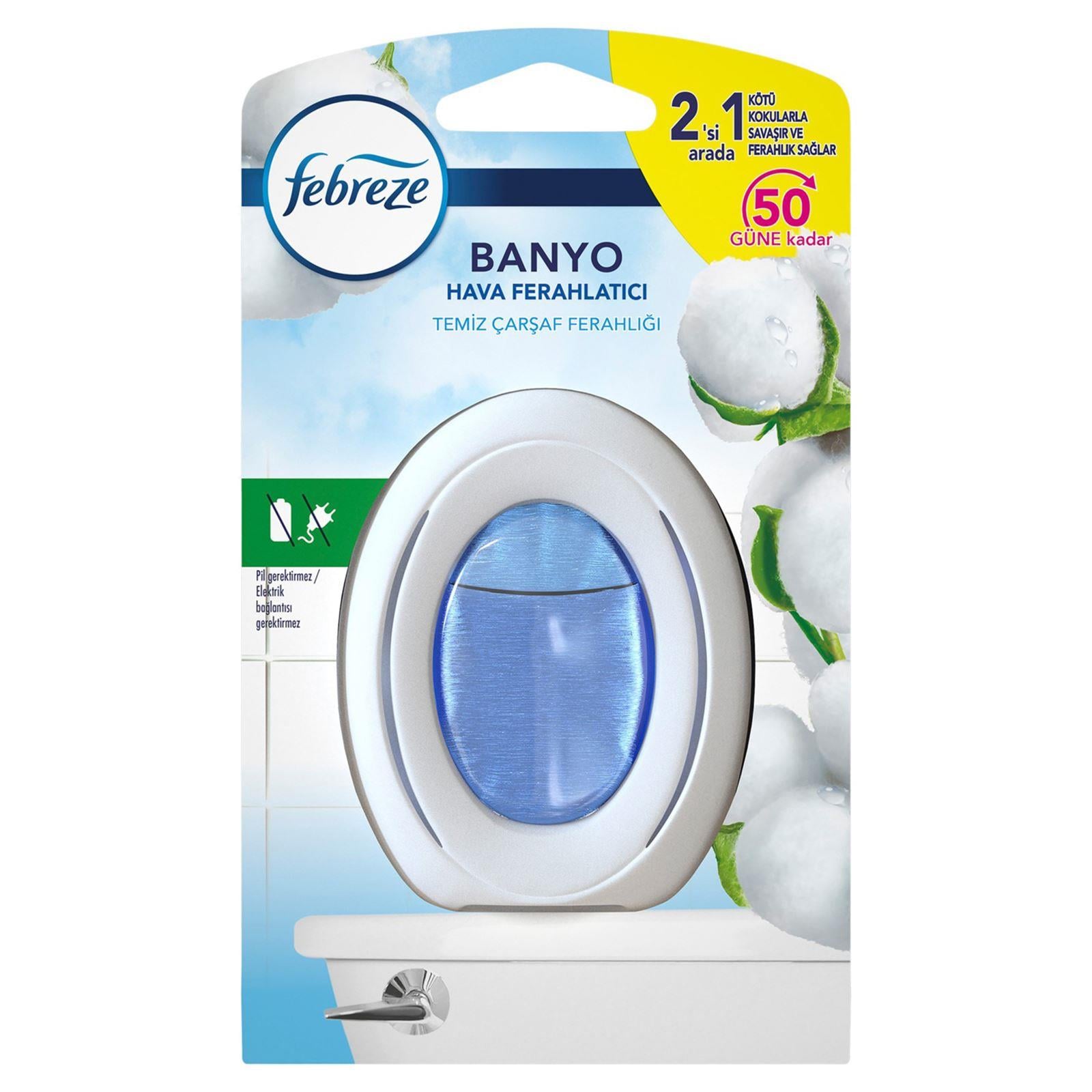 FEBREZEFEBREZE HAVA FERAHLATICI BANYO ODA KOKUSU TEMİZ ÇARŞAF FERAHLIĞI