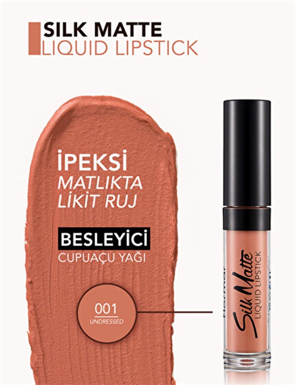 FLORMAR SİLK MATTE LİQUİD LİPSTİCK LİKİT RUJ 001