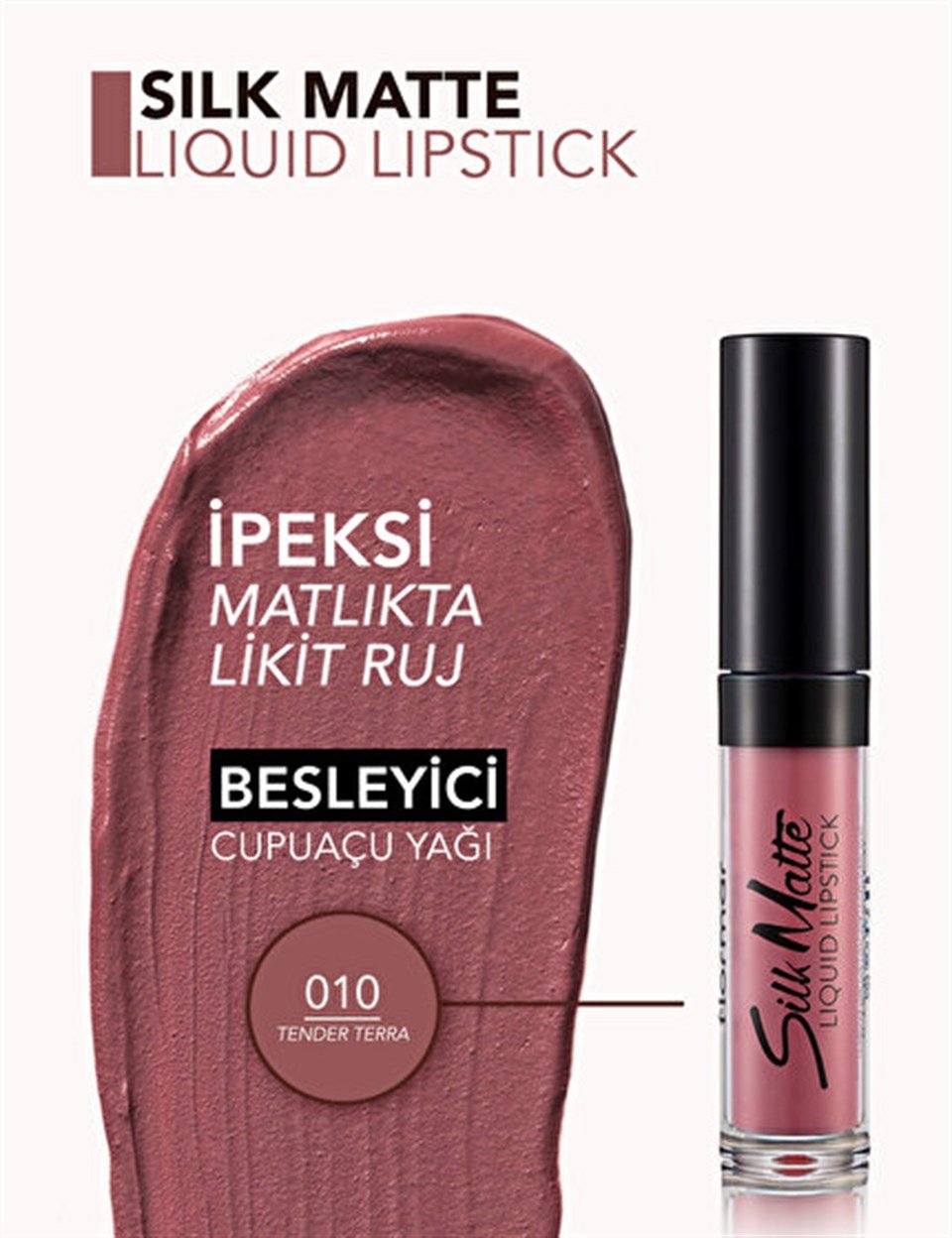 FLORMAR SİLK MATTE LİQUİD LİPSTİCK LİKİT RUJ 010