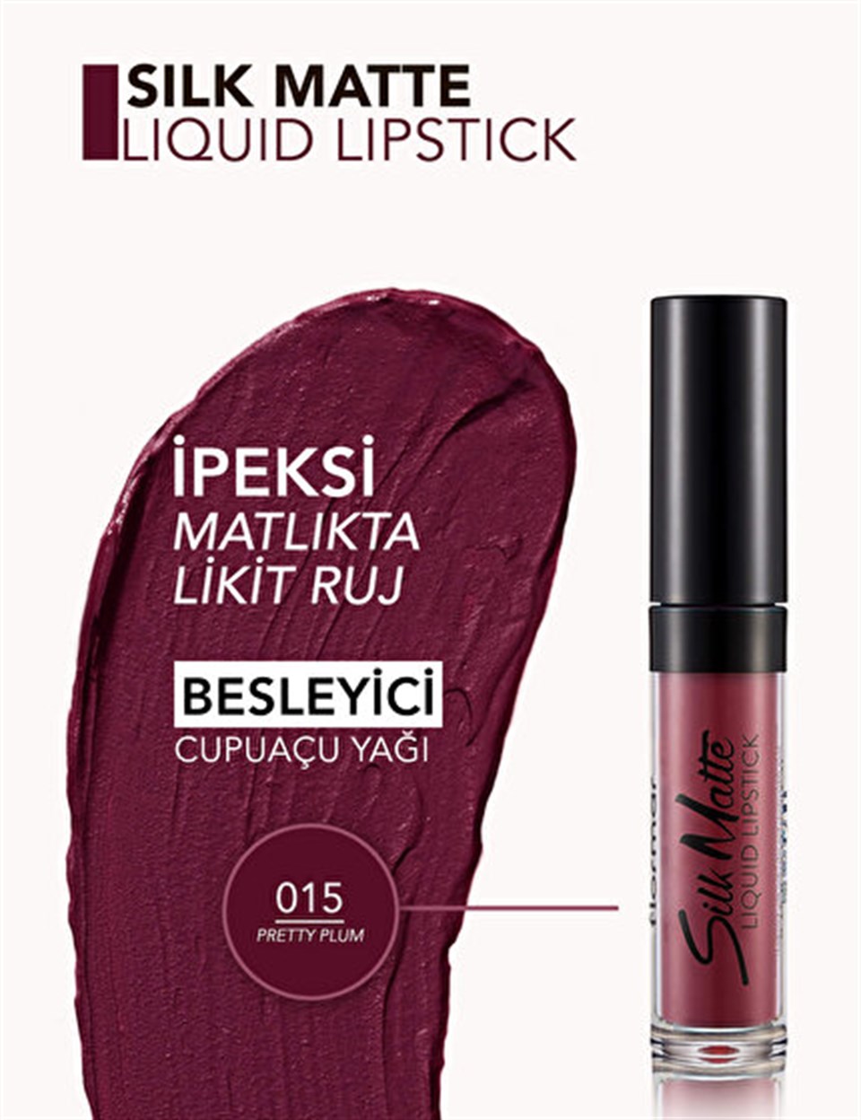 FLORMAR SİLK MATTE LİQUİD LİPSTİCK LİKİT RUJ 015