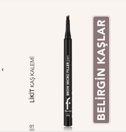FLORMARFLORMAR BROW MİCRO FİLLER TARAK UÇLU DOĞAL BİTİŞLİ KAŞ KALEMİ 01