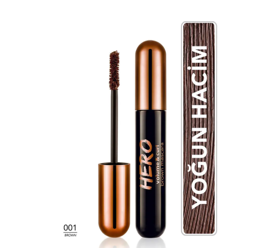 FLORMARFLORMAR HERO VOLUME & CURL YOĞUN HACİM VEREN NEMLENDİRİCİ ETKİLİ KAHVERENGİ MASKARA