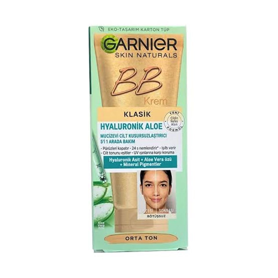 GARNİER HYALURONİK ALOE OİL FREE BB KREM-ORTA TON 50ML