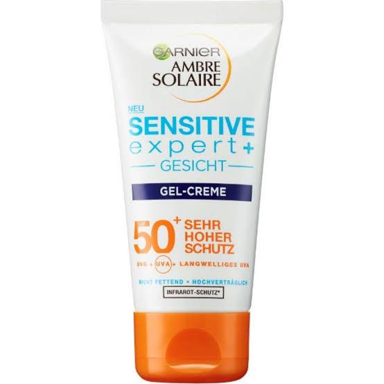 GARNİERGARNİER AMBRE SOLAİRE SENSİTİVE EXPERT+ GÜNEŞE KARŞI HASSAS CİLTLER İÇİN SPF50+ GÜNEŞ KORUYUCU JEL KREM 50 ML