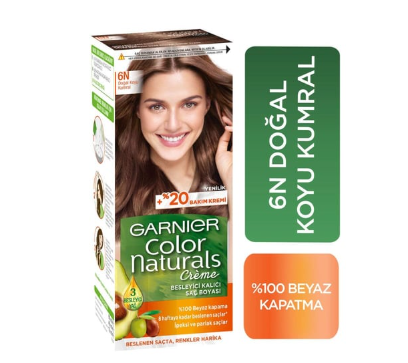 GARNİERGARNİER NO:6N DOĞAL KOYU KUMRAL COLOR NATURALS BOYA