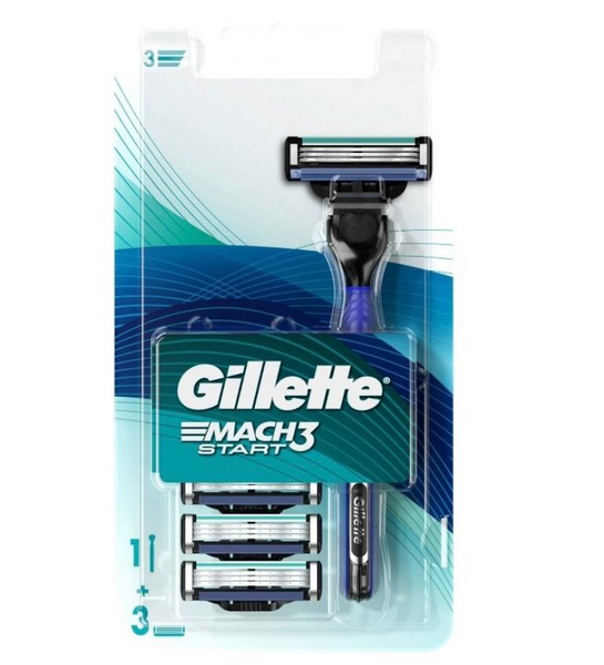 GİLLETTE VENUSGİLLETTE MACH 3 START TIRAŞ MAKİNESİ + 3 YEDEK BIÇAK