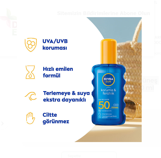 Güneş ÜrünleriNİVEANİVEA SUN SPF50 KORUMA VE FERAHLIK GÜNEŞ KORUYUCU TRANSPARAN VÜCUT SPREYİ 200 ML