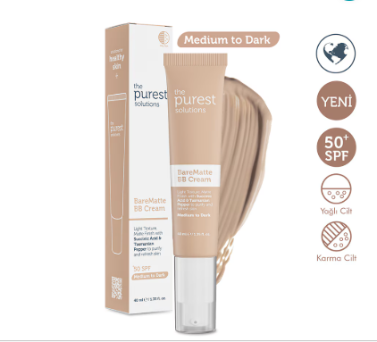 Güneş ÜrünleriTHE PURESTTHE PUREST SOLUTİONS MAT BB KREM MEDİUM 40 ML