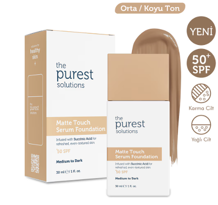 Güneş ÜrünleriTHE PURESTTHE PUREST SOLUTİONS MAT SERUM FONDÖTEN MEDİUM 30 ML