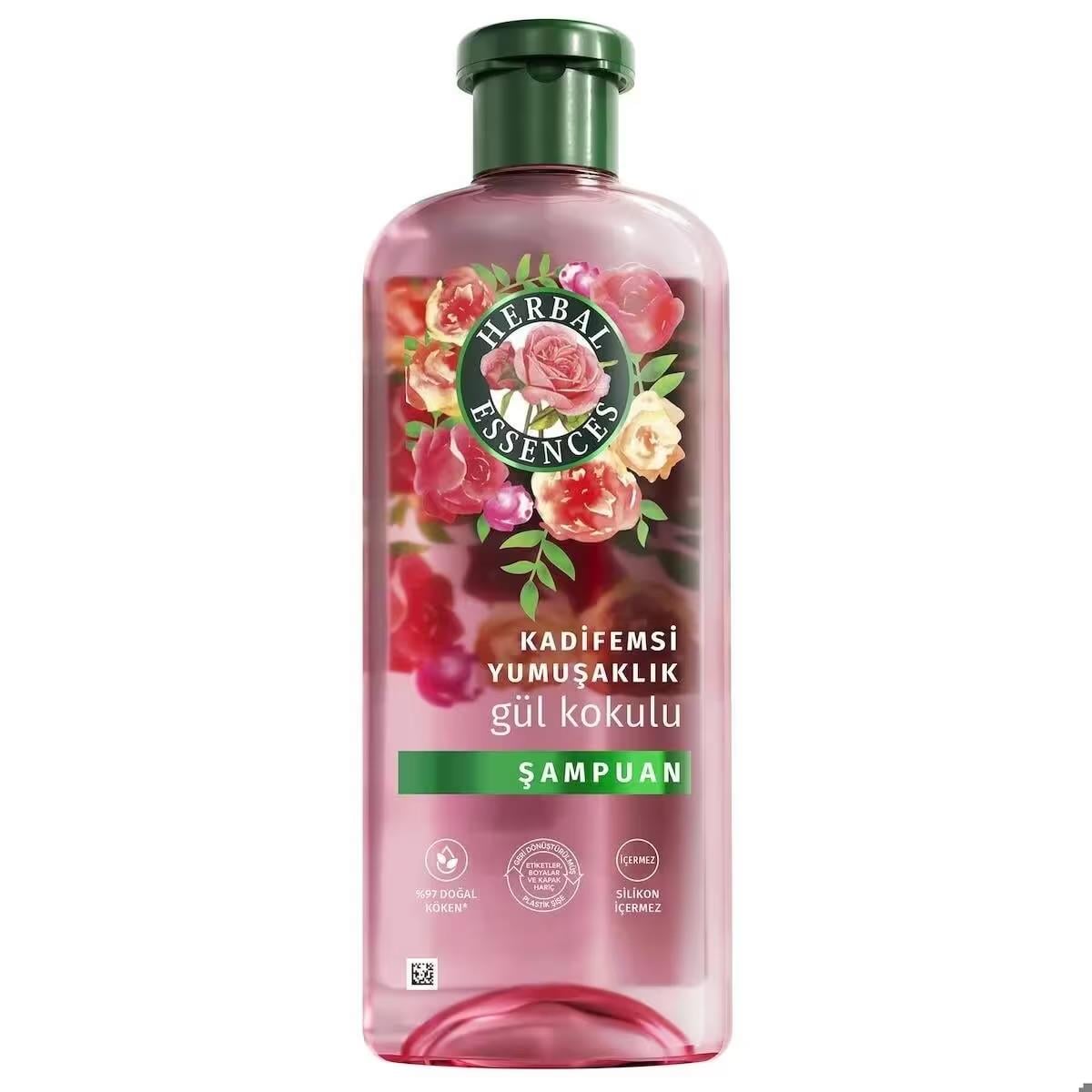 HERBAL ESSENCESHERBAL ESSENCES KADİFEMSİ YUMUŞAKLIK GÜL KOKULU ŞAMPUAN 350 ML