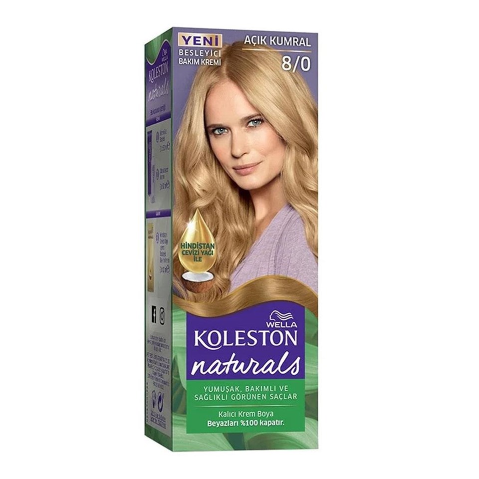KOLESTON NATURALS SAÇ BOYASI AÇIK KUMRAL 8,0