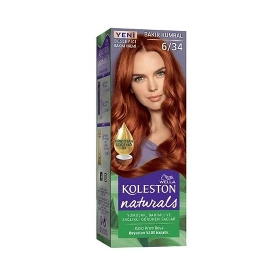 KOLESTON NATURALS SAÇ BOYASI BAKIR KUMRAL 6,34