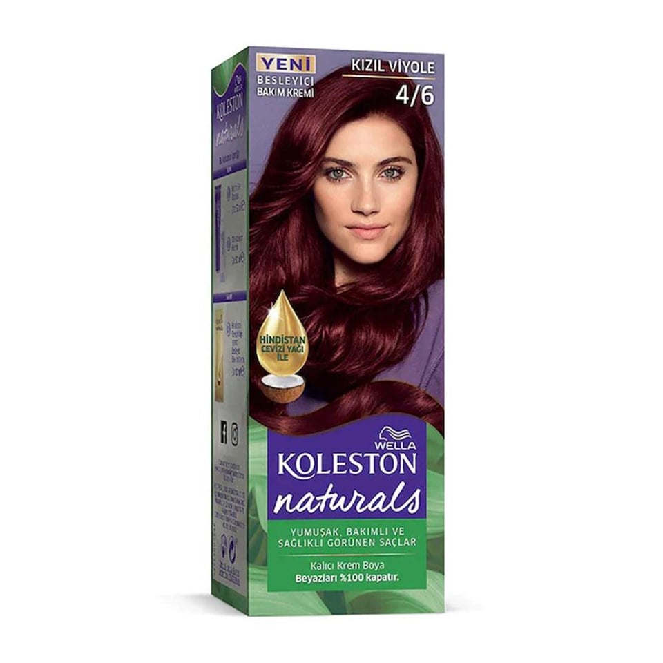 KOLESTON NATURALS SAÇ BOYASI KIZIL VİYOLE 4,6 