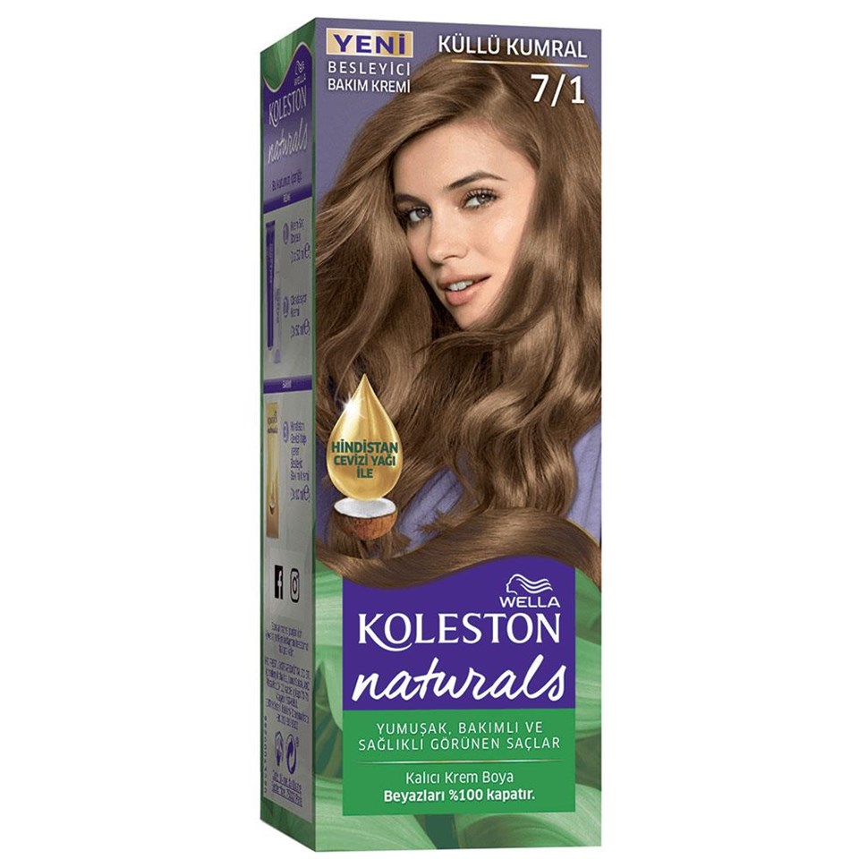 KOLESTON NATURALS SAÇ BOYASI KÜLLÜ KUMRAL 7,1