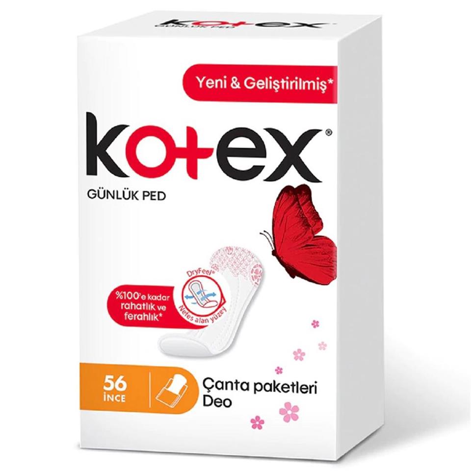 KOTEX İNCE GÜNLÜK PED 56'LI