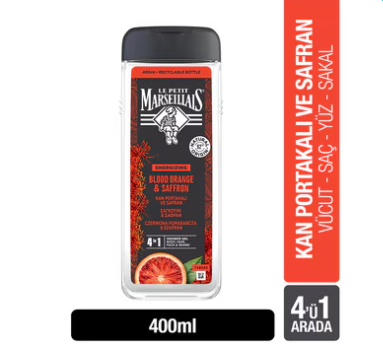 LE PETİT MARSEİLLAİSLE PETİT MARSEİLLAİS FOR MEN 3'Ü 1 ARADA KAN PORTAKALI VE SAFRAN 400 ML