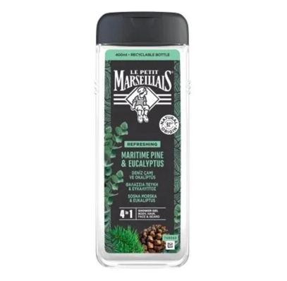 LE PETİT MARSEİLLAİSLE PETİT MARSEİLLAİS MEN DENİZ ÇAMI VE OKALİPTÜS 400ML DUŞ JELİ