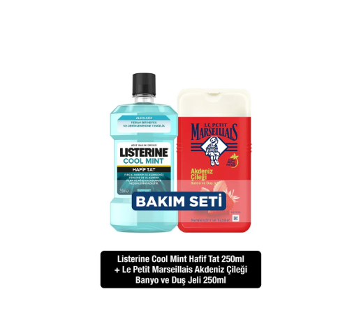 LİSTERİNELİSTERİNE COOL MİNT 250ML+DUŞ JELİ ÇİLEK 250ML SET