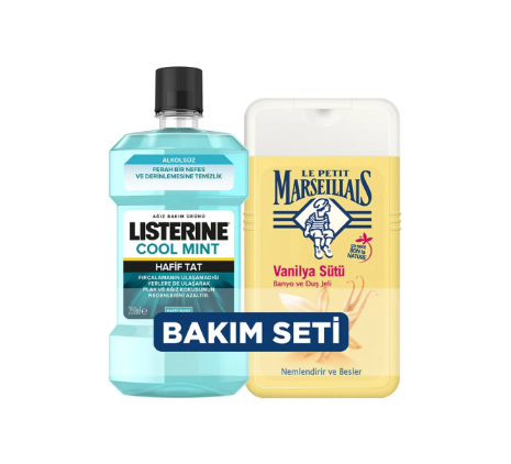 LİSTERİNELİSTERİNE  COOL MİNT AĞIZ SUYU 250 ML+DUŞ JELİ VANİLYA 250 ML SET