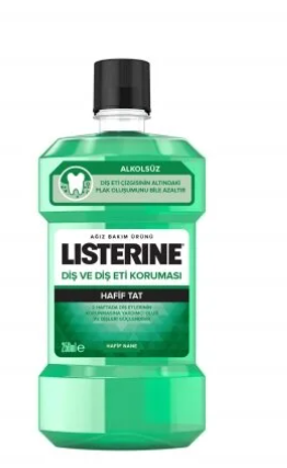 LİSTERİNELİSTERİNE DİŞ VE DİŞ ETİ KORUMASI HAFİF TAT 250 ML