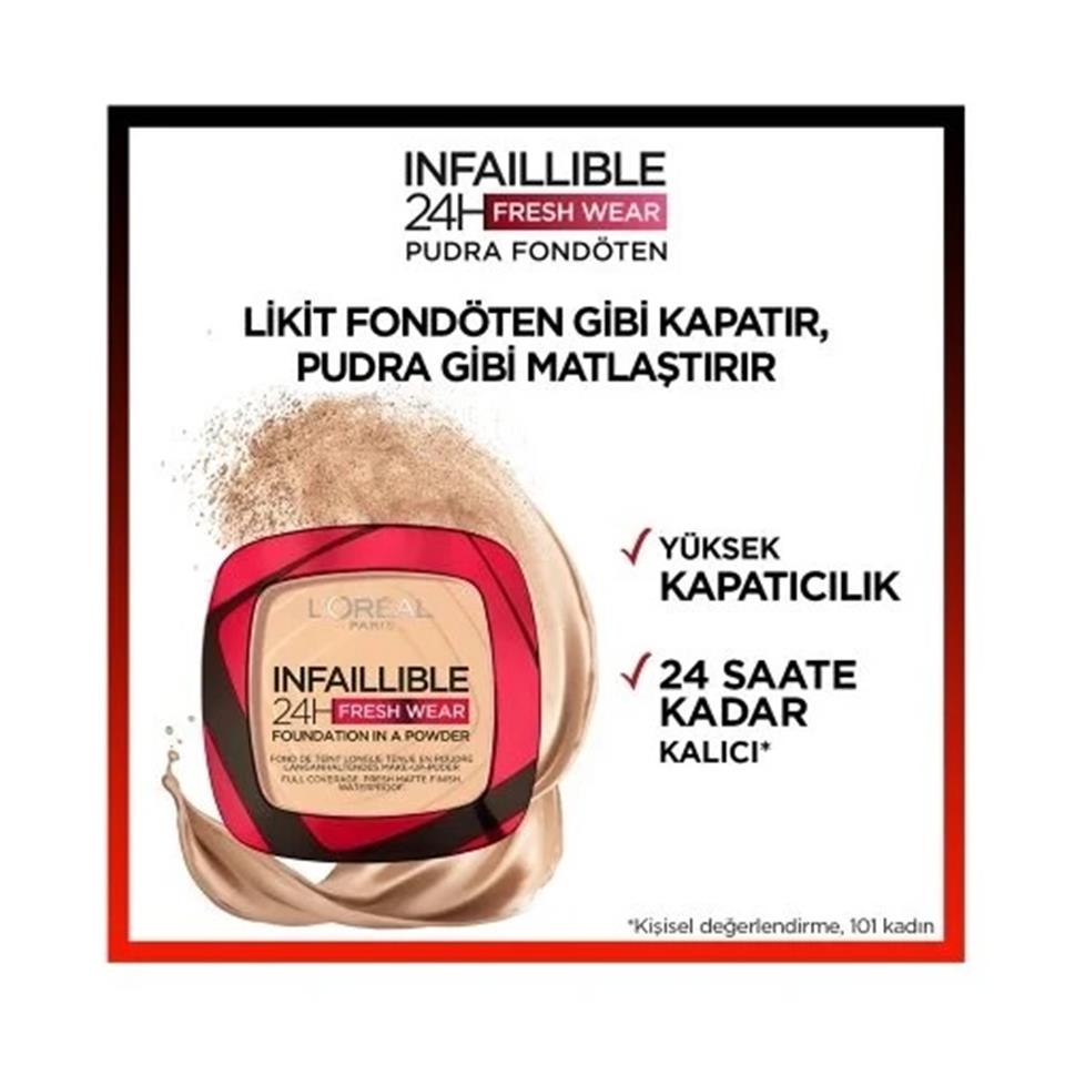 L'ORÉAL PARIS INFAILLIBLE 24H FRESH WEAR PUDRA FONDÖTEN 120 VANILLA