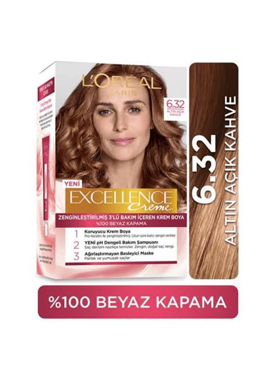 LOreal Paris Excellence Cream  Boya 6,32 Altın Açık Kahve