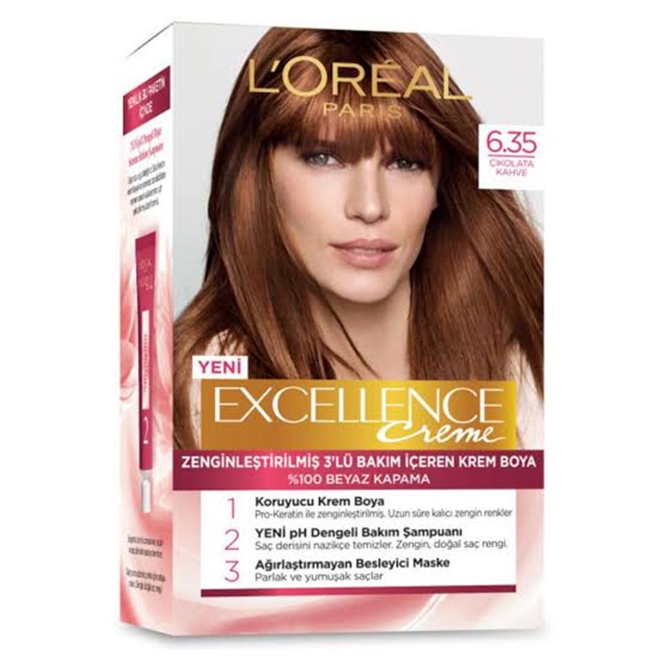 LOreal Paris Excellence Cream  Boya 6,35 Çikolata Kahve