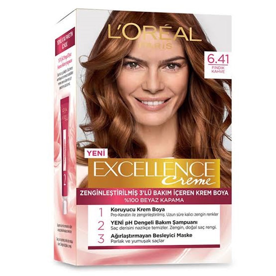 LOreal Paris Excellence Cream  Boya 6,41 Fındık Kahve