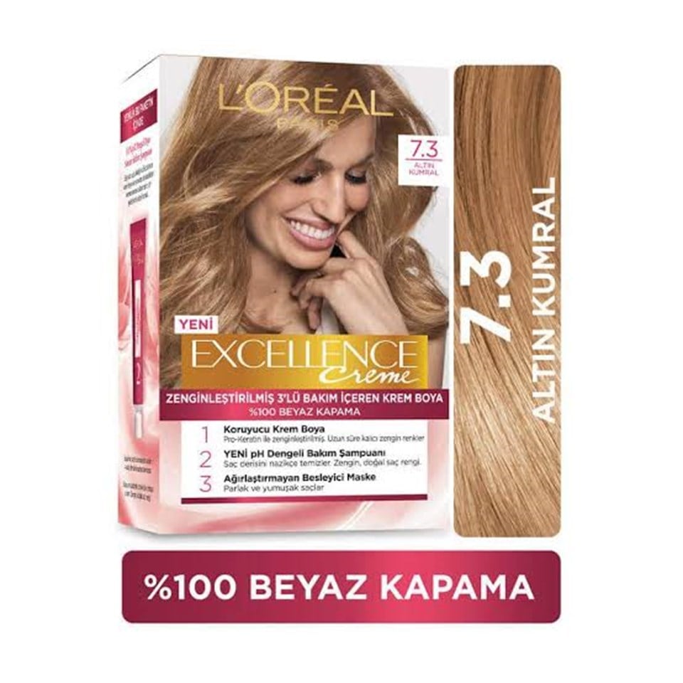 LOreal Paris Excellence Cream  Boya 7,3 Altın Kumral