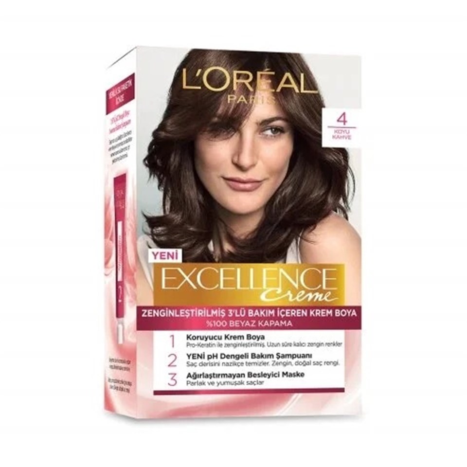 LOreal Paris Excellence Cream  Boyab 4 Kahve 