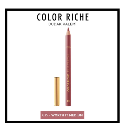 LOREAL PARİS MAKE-UPLORÉAL PARİS COLOR RİCHE LİP LİNER 635 WORTHIT MEDİUM