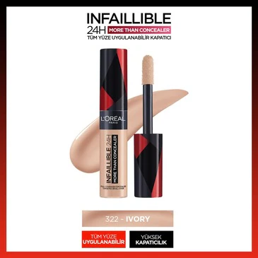 LOREAL PARİS MAKE-UPL'ORÉAL PARIS INFAILLIBLE 24H TÜM YÜZE UYGULANABILIR KAPATICI - 322 IVORY