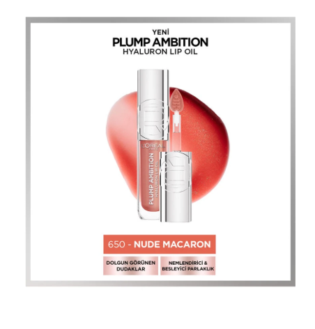 LOREAL PARİS MAKE-UPLORÉAL PARİS PLUMP AMBİTİON HYALURON LİP OİL 650 NUDE MACARON