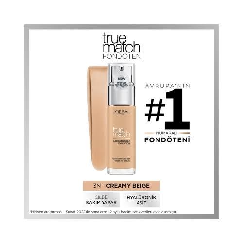 LOREAL PARİS MAKE-UPL'ORÉAL PARIS TRUE MATCHCILT BAKIM ETKILI FONDÖTEN 3N NEUTRAL UNDERTONE