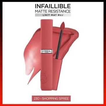 LOREAL PARİS MAKE-UPLOREAL PARİS OA MATTE RESİST 230 SHOPPİNG SPREE