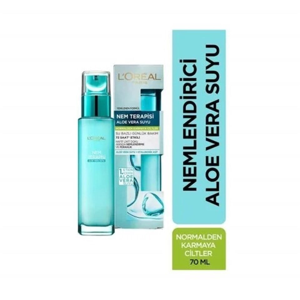 LOREAL PARİS NEM TERAPİSİ ALOE VERA SUYU NORMALDEN KARMAYA CİLTLER 70 ML
