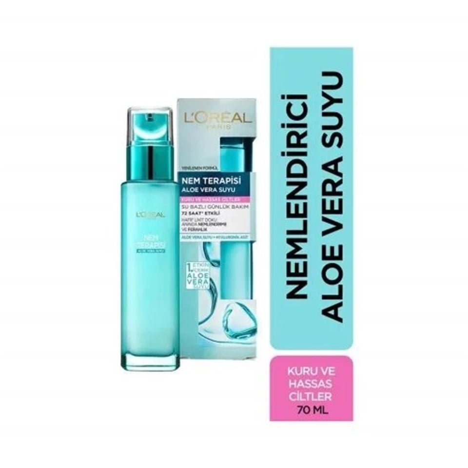 LOREAL PARİS NEM TERAPİSİ ALOE VERA SUYU KURU VE HASSAS CİLTLER 70ML