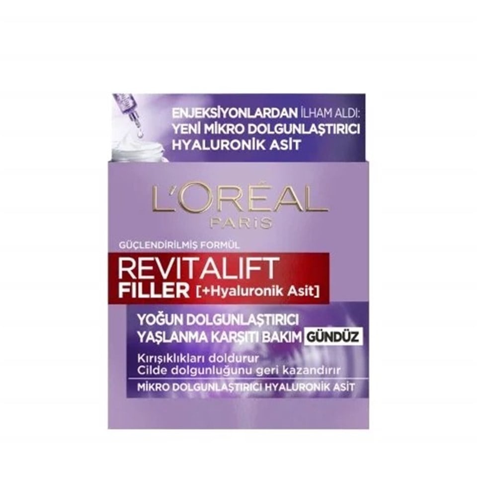 L'OREAL PARİS REVİTALİFT FİLLER YAŞLANMA KARŞITI GÜNDÜZ KREMİ 50 ML 