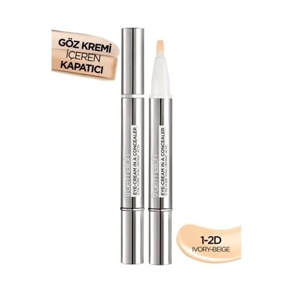 L'OREAL PARIS TRUE MATCH GÖZ KREMI İÇEREN KAPATICI 2'SI 1 ARADA 1-2D