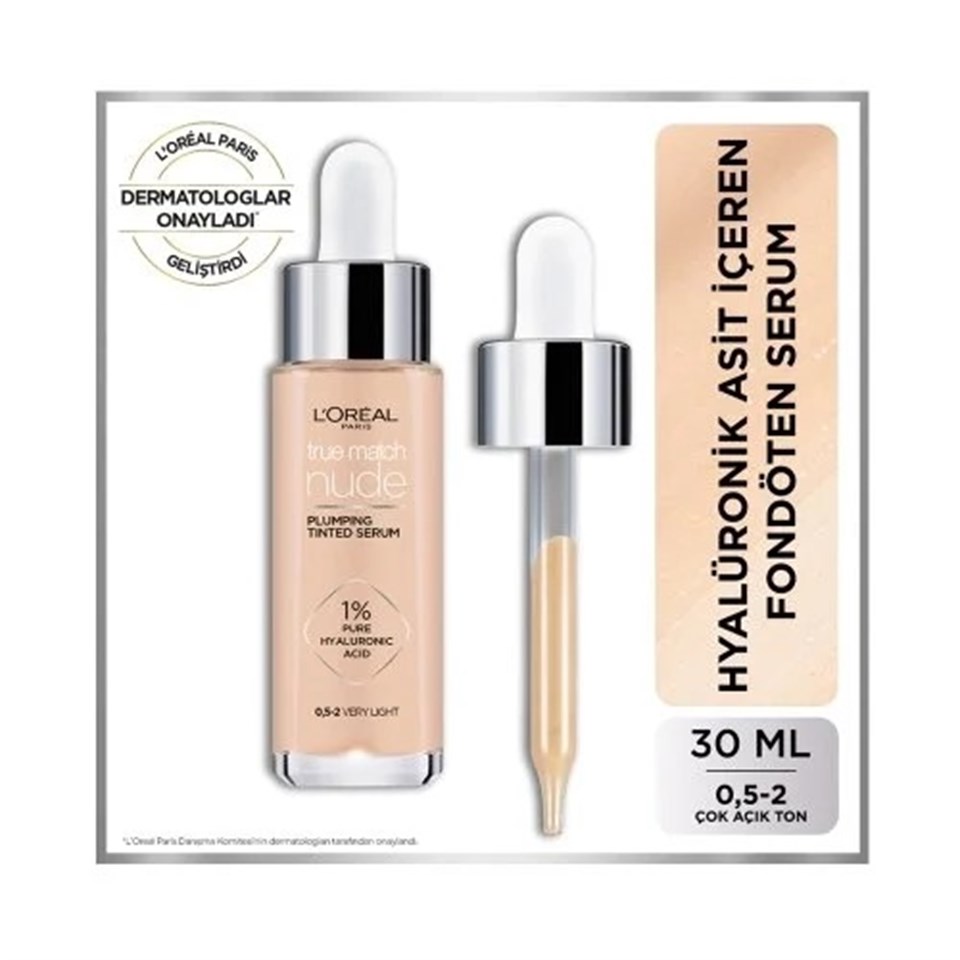 LOREAL PARİS TRUE MATCH NUDE FONDÖTEN SERUM 0,5-2 VERY LİGHT